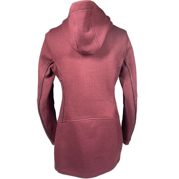 Spyder Leggy Femme Mid Weight Stryke Fleece Medium Maroon Full Zip Hooded 868264 - Picture 3 of 10